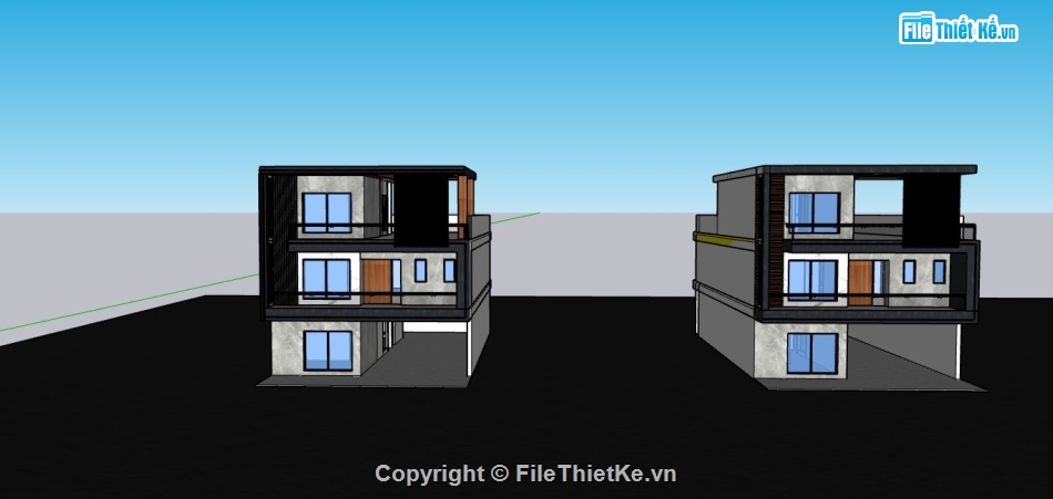 su nhà phố,model su nhà phố,file sketchup nhà phố