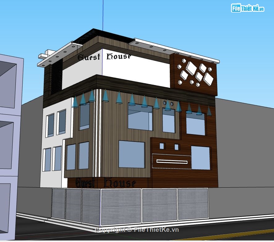 su nhà phố,model su nhà phố,sketchup nhà phố