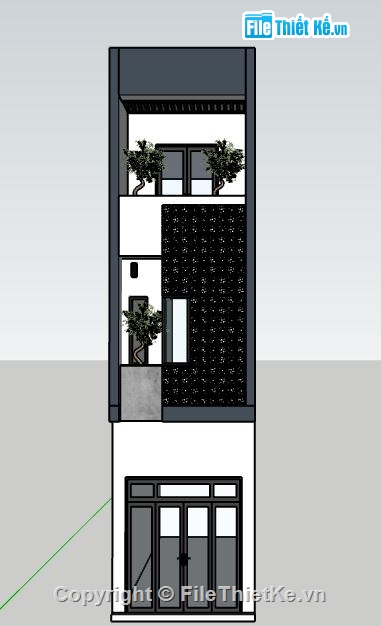 nhà phố 4 tầng,file su nhà phố 4 tầng,model su nhà phố 4 tầng