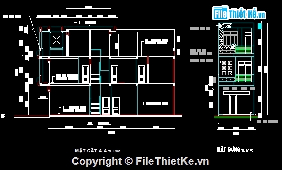 Thiết kế nhà phố,BẢN VẼ NHÀ PHỐ,nhà phố 3 tầng,bản vẽ nhà phố 3 tầng