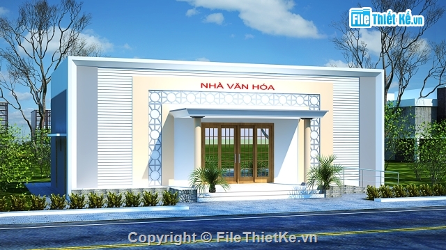 nhà văn hóa,nhà văn hóa đẹp,kiến trúc nhà văn hóa,nhà văn hóa thôn