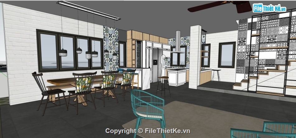 model nội thất sketchup,model su căn hộ,file sketchup nội thất,mẫu nội thất căn hộ