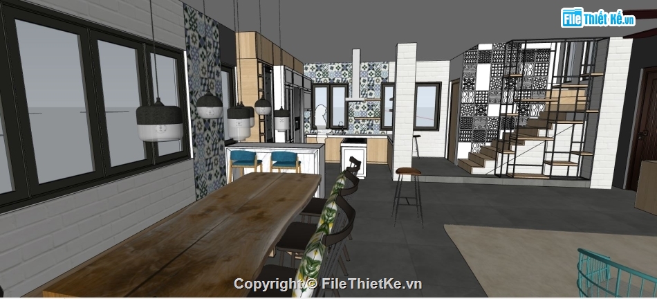 model nội thất sketchup,model su căn hộ,file sketchup nội thất,mẫu nội thất căn hộ
