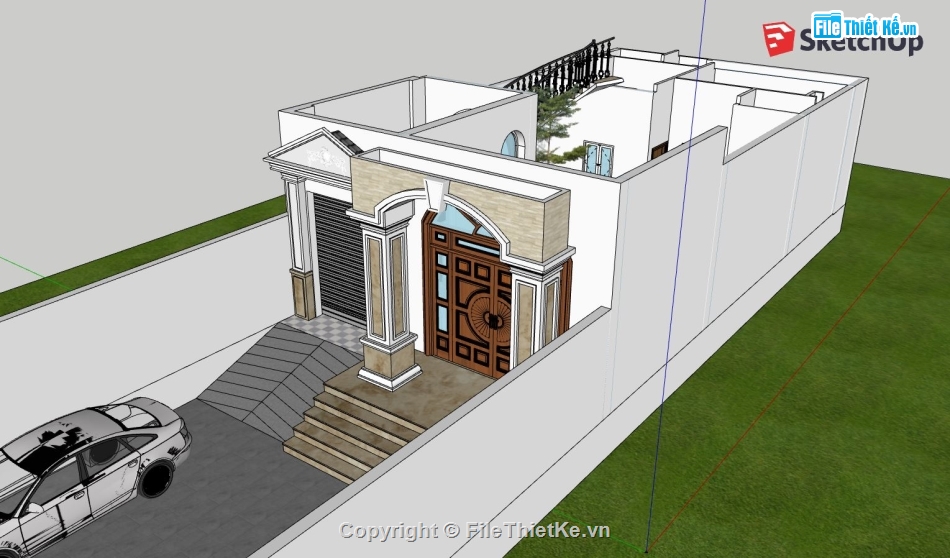 Thiết kế nhà phố,file sketchup nhà phố,nội thất nhà phố file sketchup,mẫu sketchup nội thất nhà phố