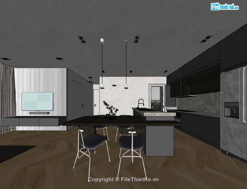 Thiết kế nội thất,sketchup nội thất bếp,sketchup nội thất phòng bếp,Thiết kế nội thất phòng bếp,nội thất phòng bếp