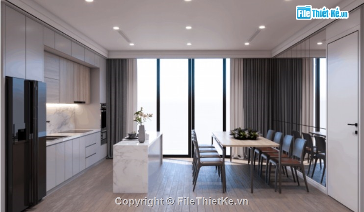 thiết kế nội thất chung cư su,nội thất phòng khách bếp,mẫu sketchup nội thất phòng khách,thiết kế nội thất phòng bếp,model su nội thất chung cư