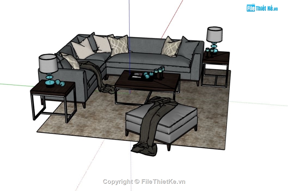 nội thất phòng khách,phòng khách đẹp,sketchup nội thất,mẫu nội thất
