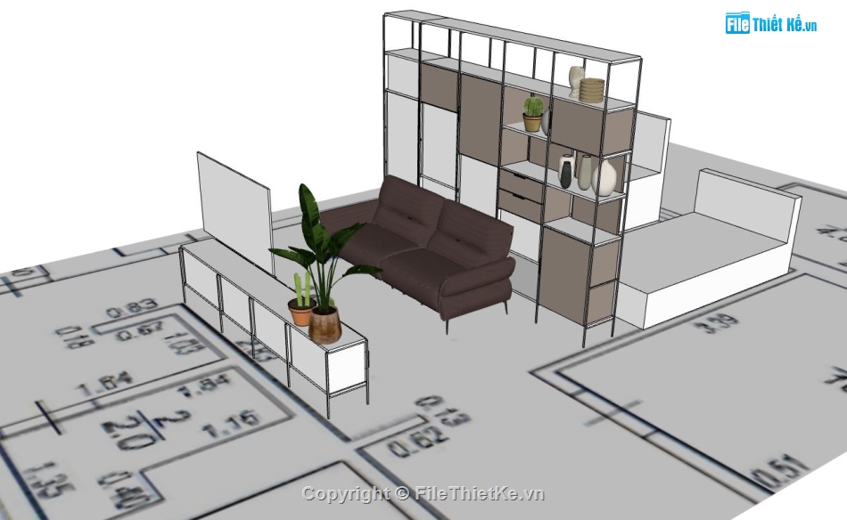 nội thất phòng khách,sketchup phòng khách,phòng khách đẹp