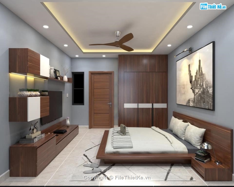 Thiết kế nội thất,nội thất phòng ngủ,3d phòng ngủ,Thiết kế nội thất phòng ngủ,sketchup nội thất phòng ngủ