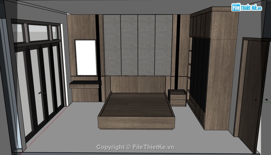 nội thất phòng ngủ,Thiết kế nội thất phòng ngủ,phòng ngủ sketchup
