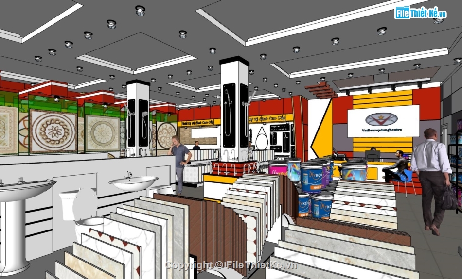 Thiết kế nội thất,Thiết kế nội thất showroom,model sketchup nội thất showroom