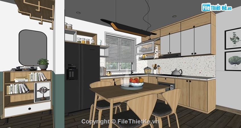 nội thất tầng 1,File sketchup nội thất,nội thất tầng file su,sketchup nội thất tầng 1