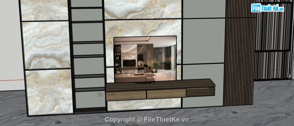 sketchup phòng khách,file sketchup phòng khách,phòng khách 3d,file su phòng khách