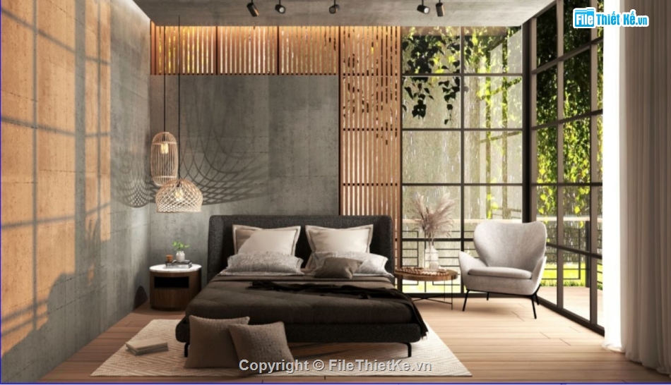 su phòng ngủ,phòng ngủ hiện đại su,su phòng ngủ hiện đại,model sketchup phòng ngủ