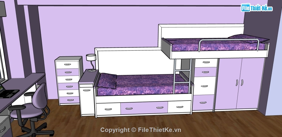 mẫu phòng ngủ mới nhất,file sketchup phòng ngủ,Thiết kế phòng trà,file 3d phòng ngủ