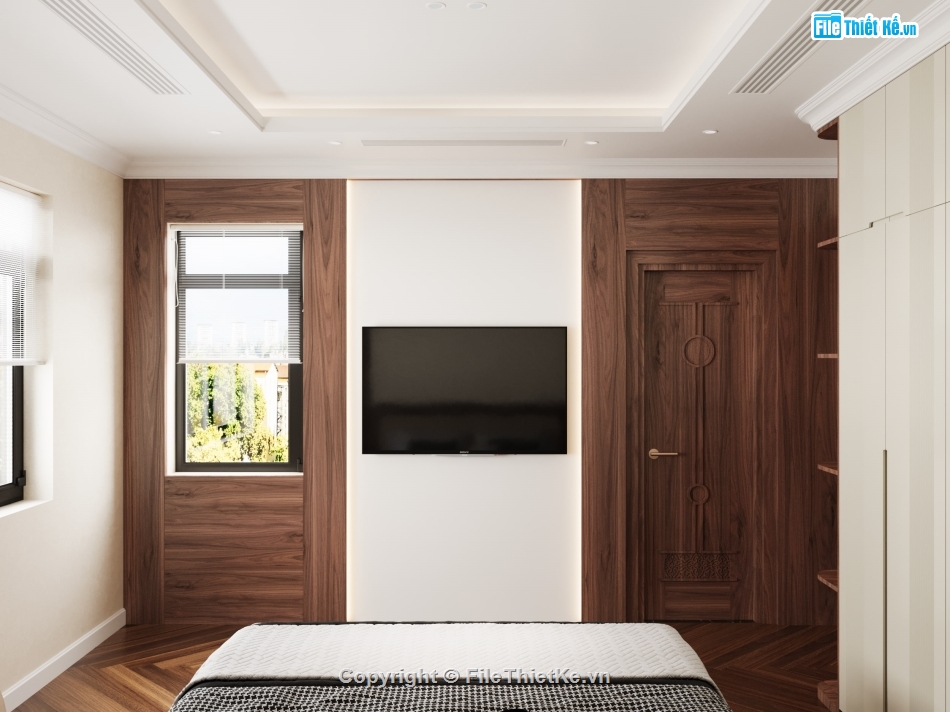 Thiết kế,model phòng ngủ hiện đại,thiết kế phòng ngủ hiện đại,óc chó,walnut
