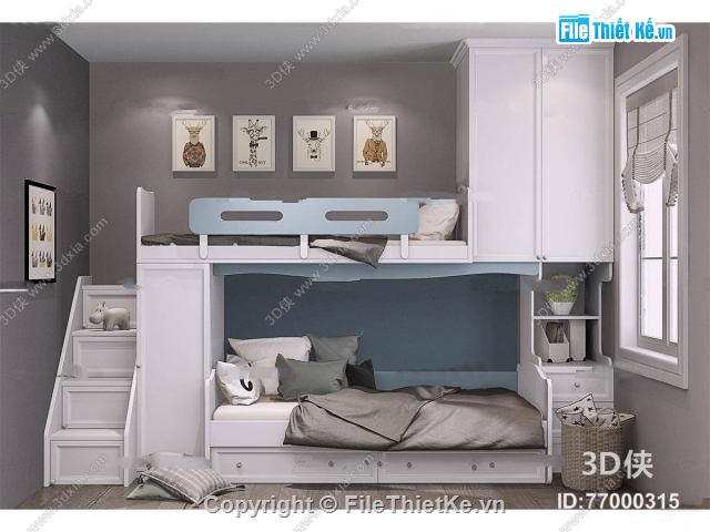 PHÒNG NGỦ TRẺ CON,PHÒNG NGỦ ĐẸP,THIẾT KẾ PHÒNG NGỦ TRẺ,PHÒNG NGỦ CÔNG NĂNG