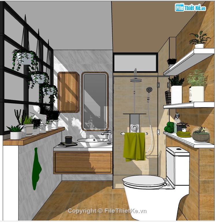 phòng vệ sinh su,phòng vệ sinh,sketchup phòng vệ sinh