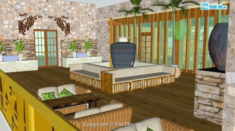 sketchup quán cafe,cafe sketchup,quán cafe sketchup,model su quán cafe