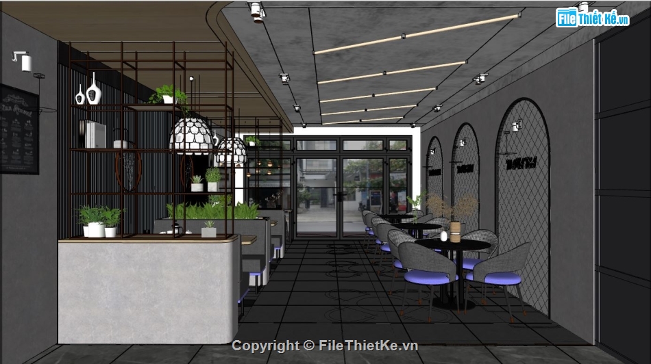 quá trà sữa 3d,sketchup quán cafe,cafe sketchup,quán cafe sketchup,quá trà sữa 3d sketchup