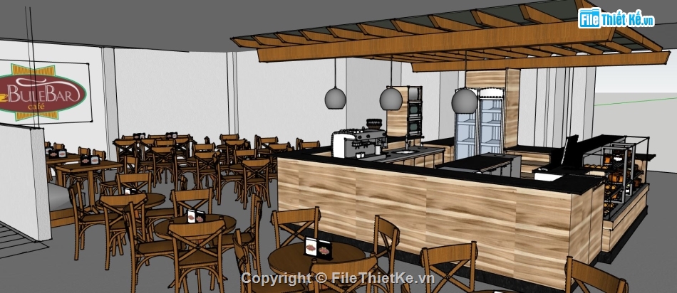 file su quán bánh,file su quán cafe,sketchup quán bánh cafe