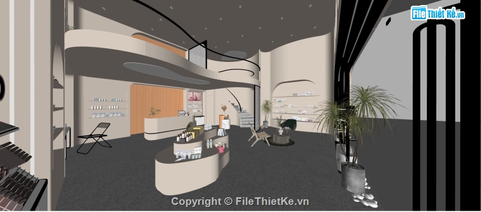 sketchup shop mỹ phẩm,su shop mỹ phẩm,sketchup mỹ phẩm