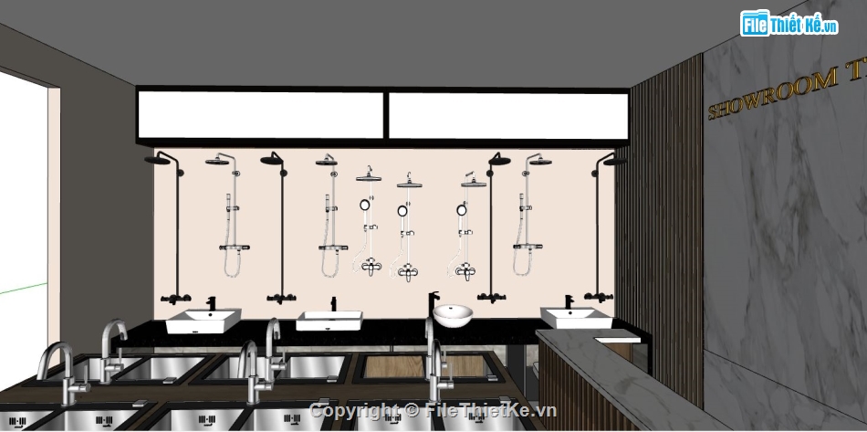 thiết kế showrom,showroom thiết bị vệ sinh,thiết bị vệ sinh