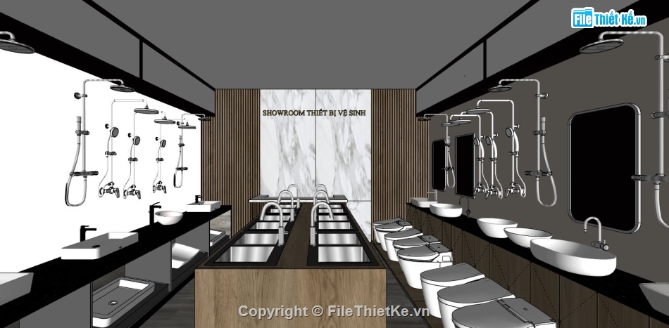 thiết kế showrom,showroom thiết bị vệ sinh,thiết bị vệ sinh