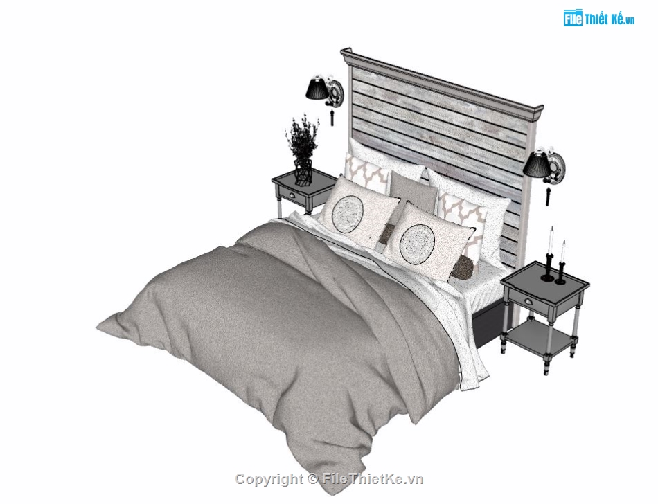 nội thất phòng ngủ,sketchup nội thất phòng ngủ,phòng ngủ sketchup,Thiết kế nội thất phòng ngủ