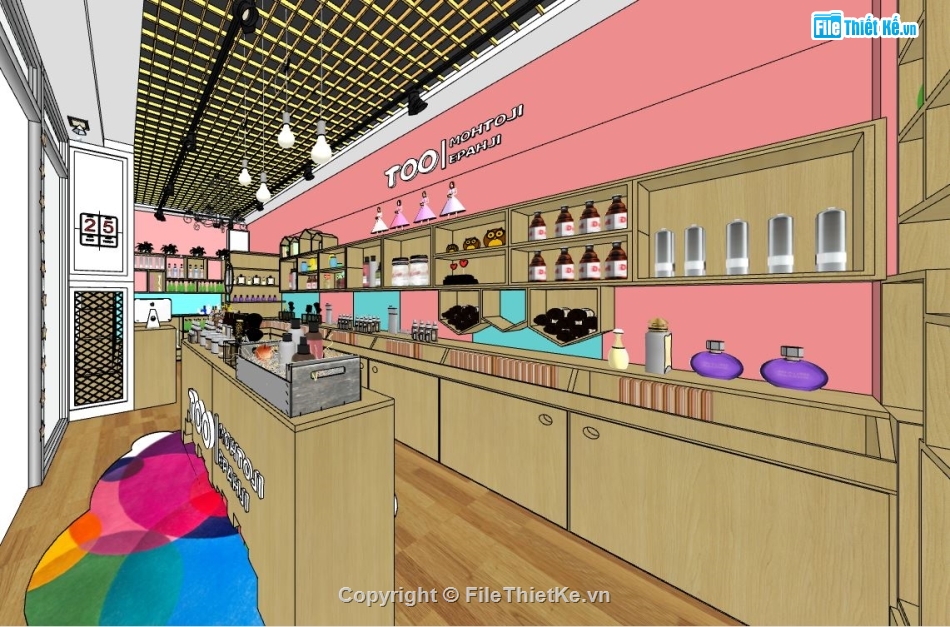 su shop mỹ phẩm,sketchup shop mỹ phẩm,sketchup mỹ phẩm