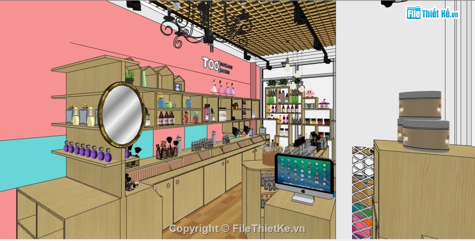 su shop mỹ phẩm,sketchup shop mỹ phẩm,sketchup mỹ phẩm