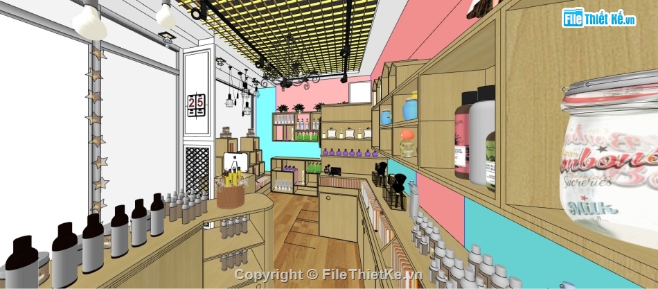 su shop mỹ phẩm,sketchup shop mỹ phẩm,sketchup mỹ phẩm