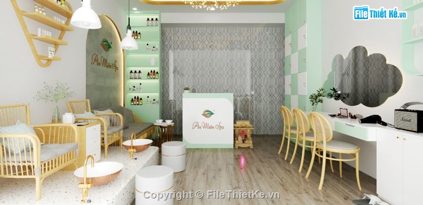 Thiết kế spa,file su spa,model su spa đẹp,file sketchup spa