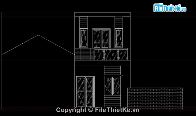 Nhà phố 2 tầng,nhà diện tích 8 x 20m,thiết kế nhà phố 2 tầng,bản vẽ nhà phố 2 tầng