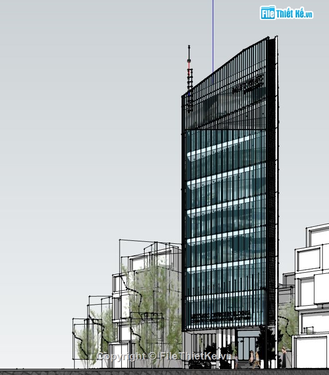 tòa nhà cao tầng,sketchup tòa nhà cao tầng,nhà cao tầng