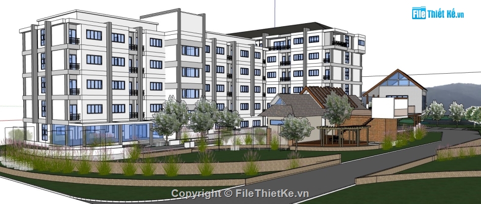 chung cư đẹp,chung cư cao tầng,sketchup chung cư