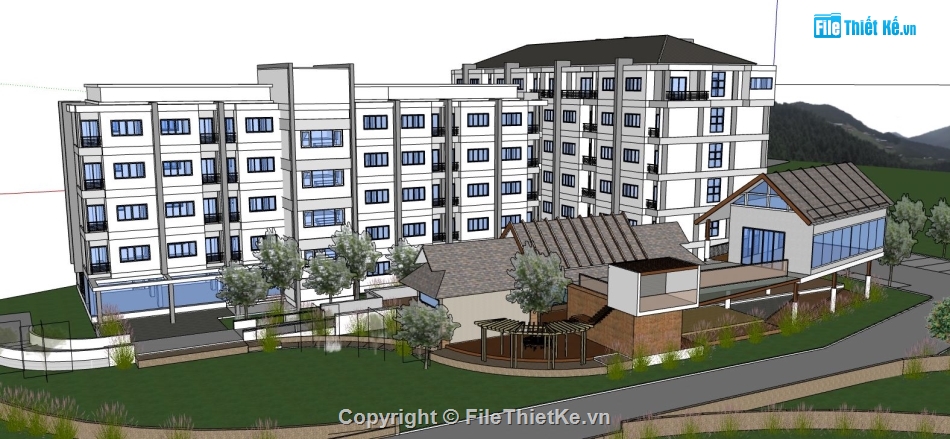chung cư đẹp,chung cư cao tầng,sketchup chung cư