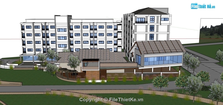 chung cư đẹp,chung cư cao tầng,sketchup chung cư