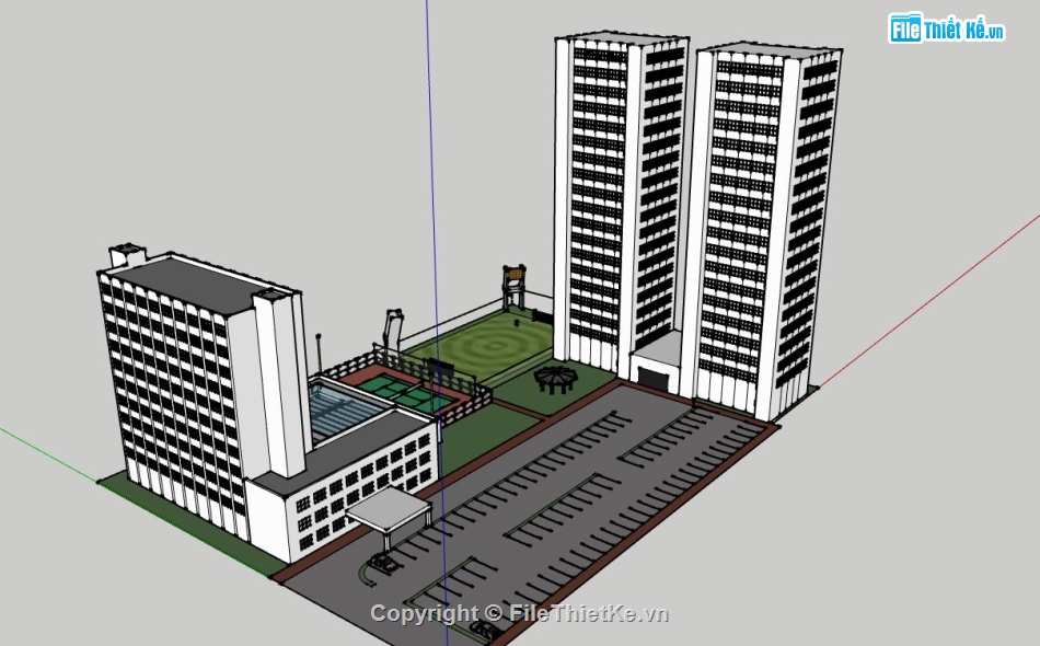 nhà đẹp file su,su tòa nhà,sketchup tòa nhà cao tầng