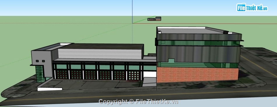 su tòa nhà,sketchup tòa nhà làm việc,model su tòa nhà