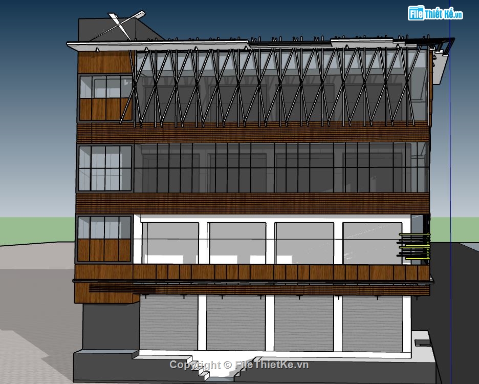 model su tòa nhà,sketchup tòa nhà,tòa nhà văn phòng