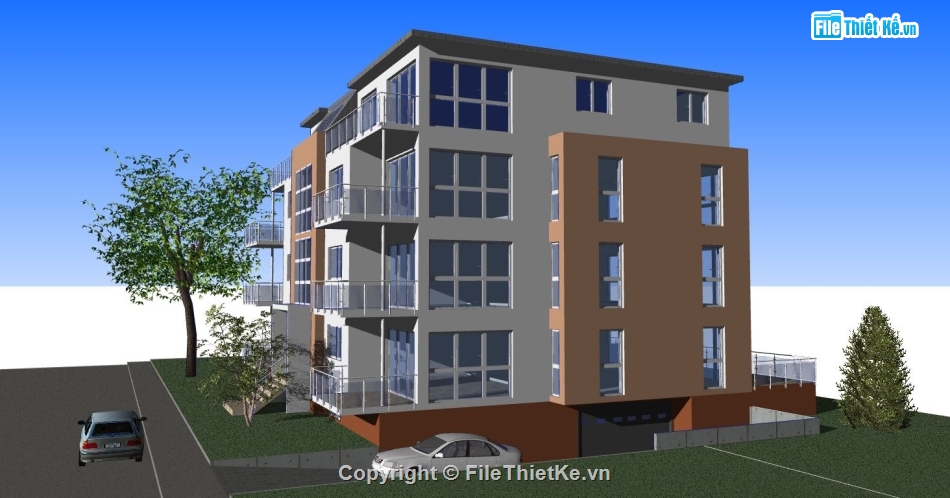 tòa nhà văn phòng,su tòa nhà văn phòng,sketchup tòa nhà cao tầng