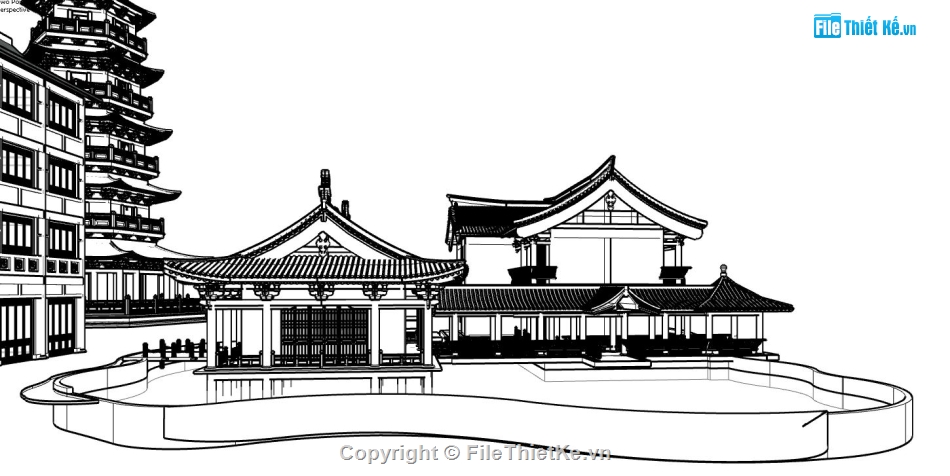 su tòa tháp,sketchup tòa tháp,model su tòa tháp