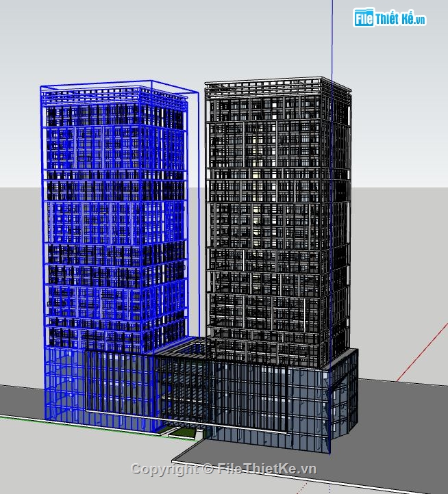 thiết kế chung cư,file su chung cư,sketchup chung cư