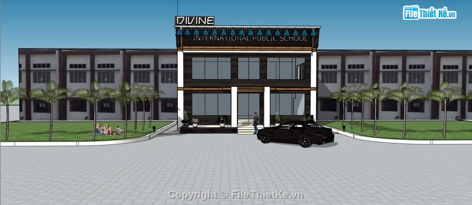 Thiết kế trường học,su trường học,model su trường học