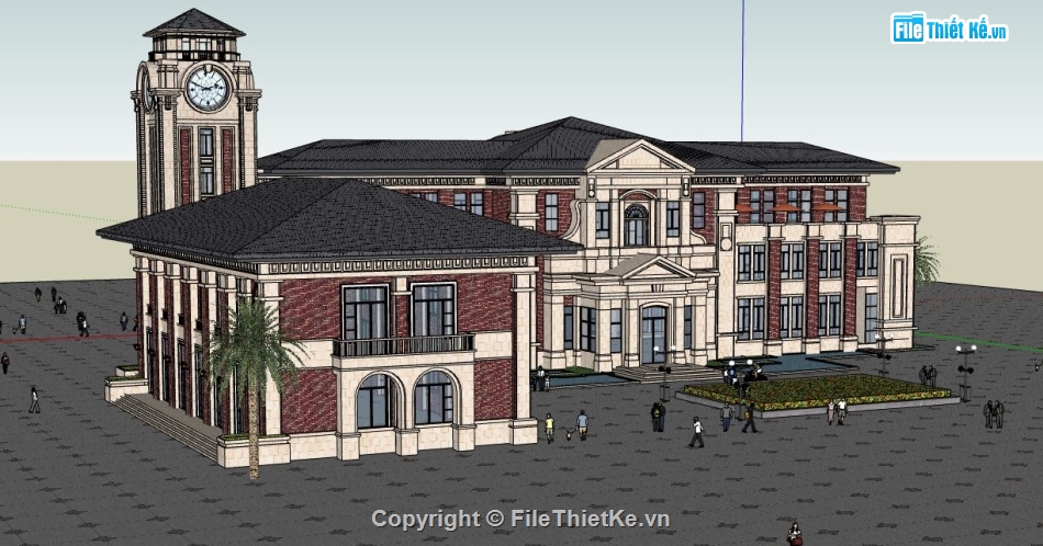 Thiết kế trường học,su trường học,model su trường học