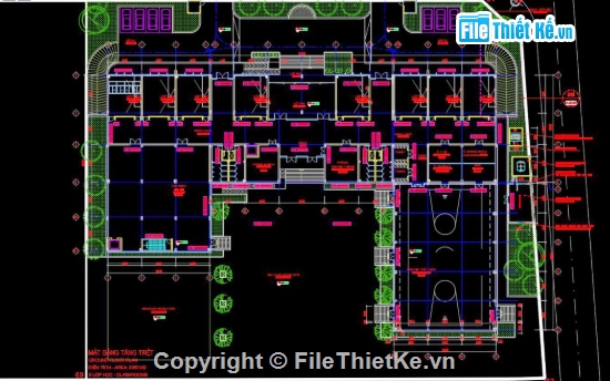 Thiết kế trường học,trường học file cad,cad trường học