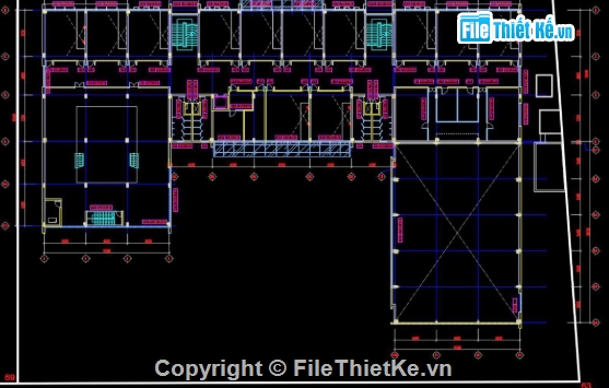 Thiết kế trường học,trường học file cad,cad trường học