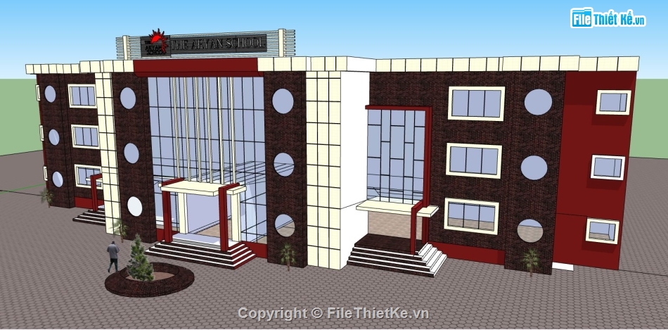 Thiết kế trường học,dựng 3d su trường học,su trường học