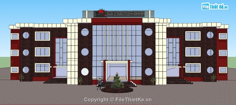 Thiết kế trường học,dựng 3d su trường học,su trường học